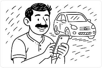 Enter your vehicle number and mobile number to begin